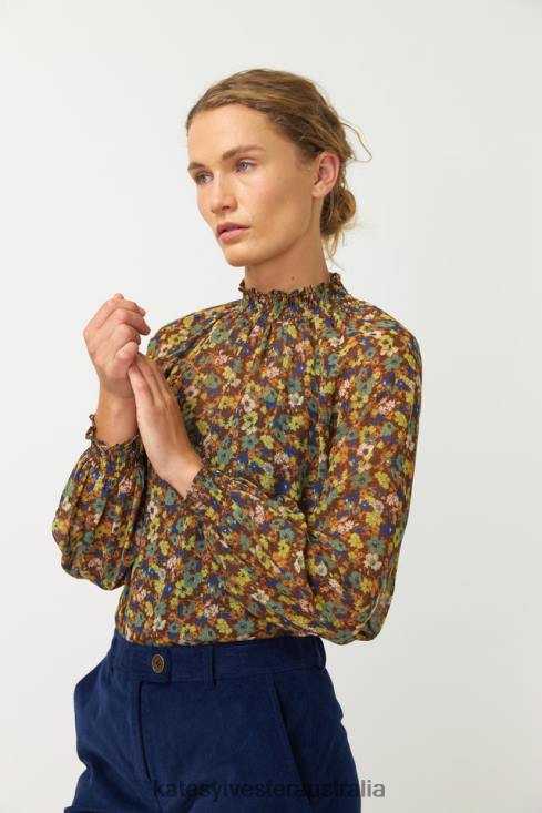 Dimity Top Olive Kate Sylvester Women Clothing 4T0D66