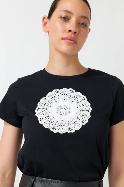 Doily t-shirt Black Kate Sylvester Women Clothing 4T0D204