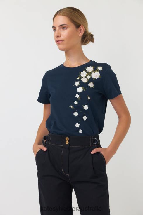 Falling roses t-shirt Ink Kate Sylvester Women Clothing 4T0D180