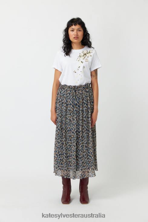 Falling roses t-shirt White Kate Sylvester Women Clothing 4T0D182