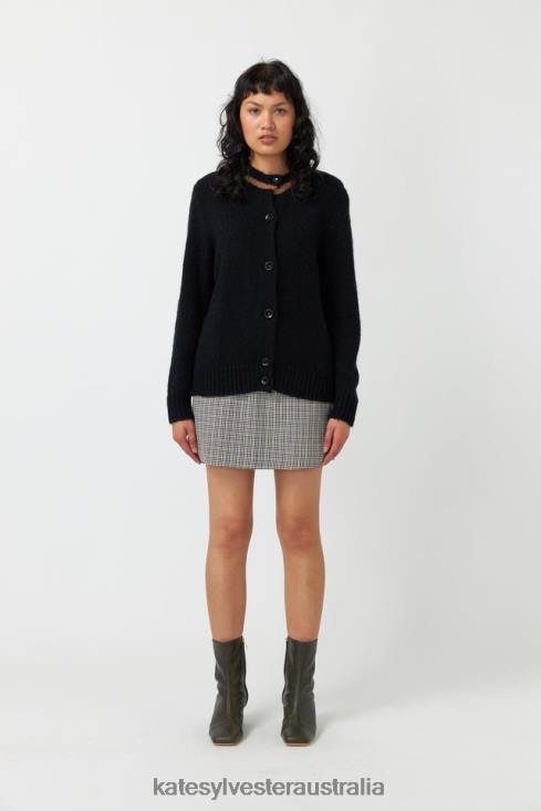 Fluffy cardigan Black Kate Sylvester Women Clothing 4T0D157