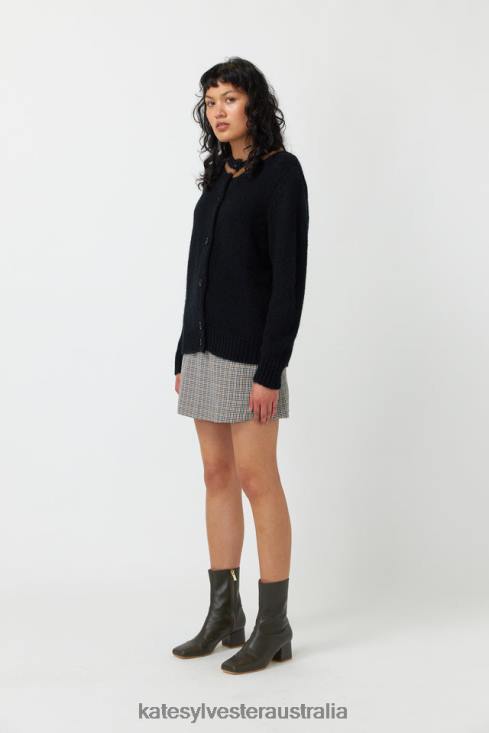 Fluffy cardigan Black Kate Sylvester Women Clothing 4T0D157