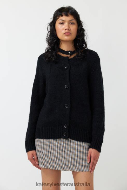 Fluffy cardigan Black Kate Sylvester Women Clothing 4T0D157