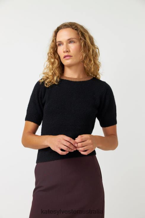 Fluffy top Black Kate Sylvester Women Clothing 4T0D159