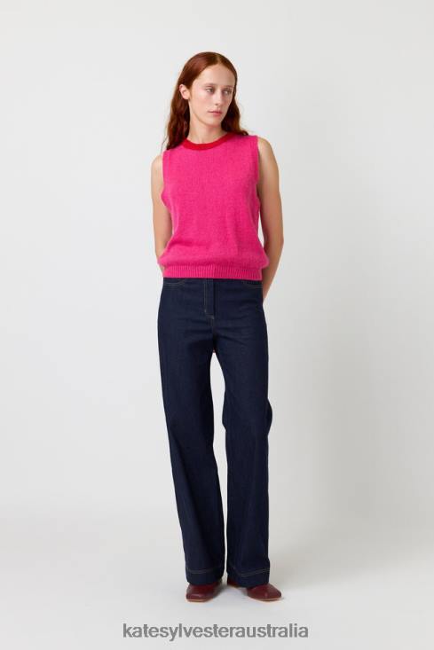 Fluffy vest Pink Kate Sylvester Women Clothing 4T0D163