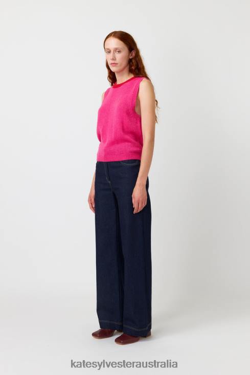 Fluffy vest Pink Kate Sylvester Women Clothing 4T0D163