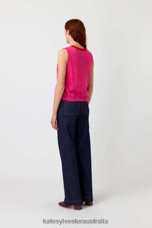 Fluffy vest Pink Kate Sylvester Women Clothing 4T0D163