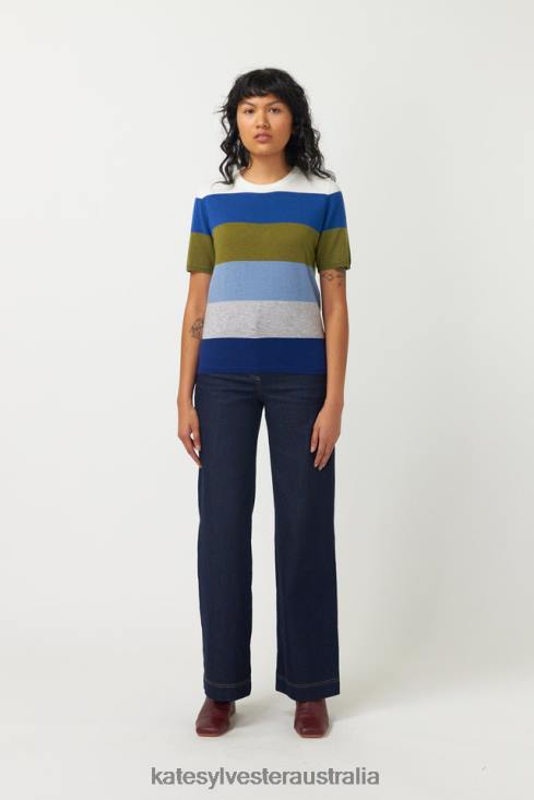 Kaleidoscope top Blue hues Kate Sylvester Women Clothing 4T0D187