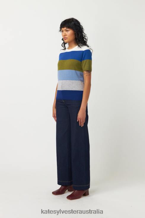 Kaleidoscope top Blue hues Kate Sylvester Women Clothing 4T0D187