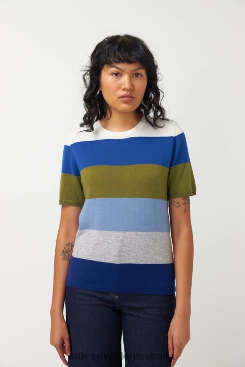 Kaleidoscope top Blue hues Kate Sylvester Women Clothing 4T0D187