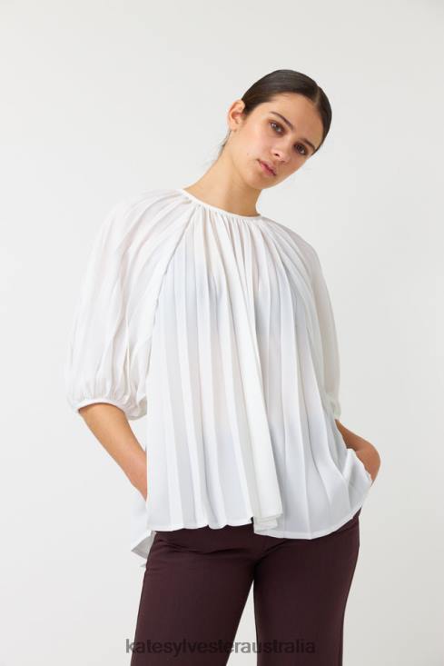 Nina top White Kate Sylvester Women Clothing 4T0D200