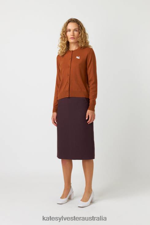 Polly cardigan Tobacco Kate Sylvester Women Clothing 4T0D175