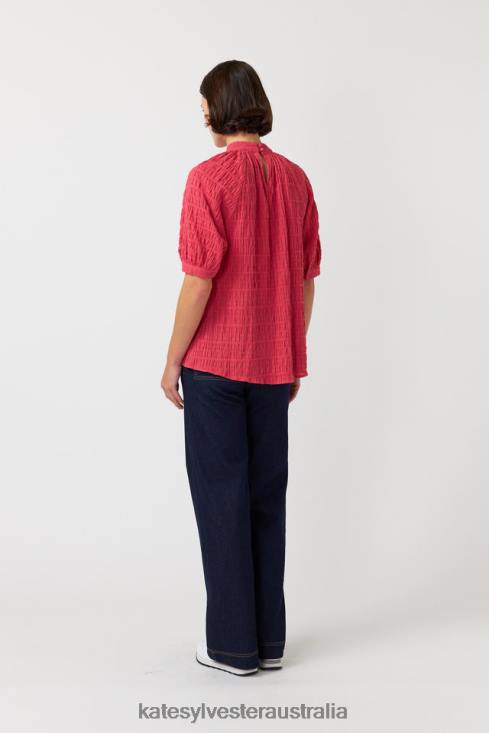 Seersucker top Pink Kate Sylvester Women Clothing 4T0D232