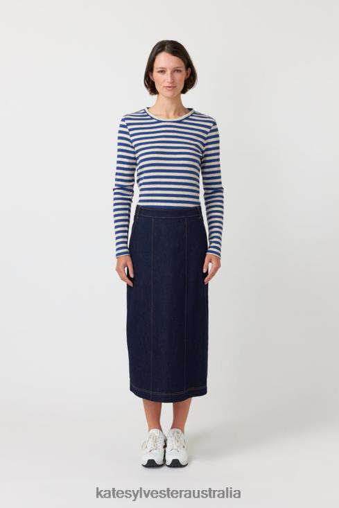 Stripey long sleeve top Ink stripe Kate Sylvester Women Clothing 4T0D197