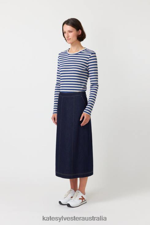 Stripey long sleeve top Ink stripe Kate Sylvester Women Clothing 4T0D197