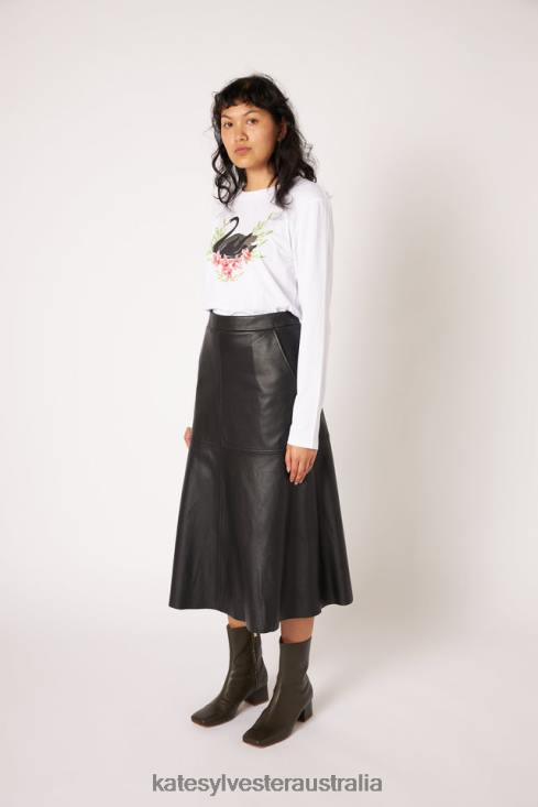 Swan Long Sleeve White Kate Sylvester Women Clothing 4T0D6