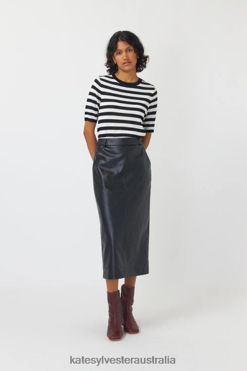 Top Black stripe Kate Sylvester Women Clothing 4T0D208