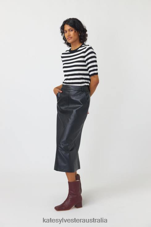 Top Black stripe Kate Sylvester Women Clothing 4T0D208