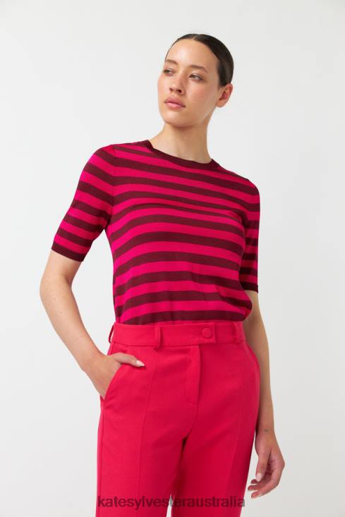 Top Pink stripe Kate Sylvester Women Clothing 4T0D202
