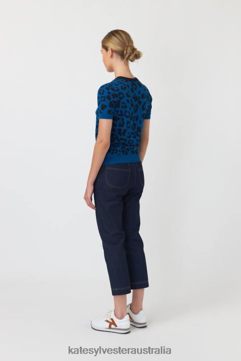 Denim cropped trouser Indigo Kate Sylvester Women Clothing 4T0D71