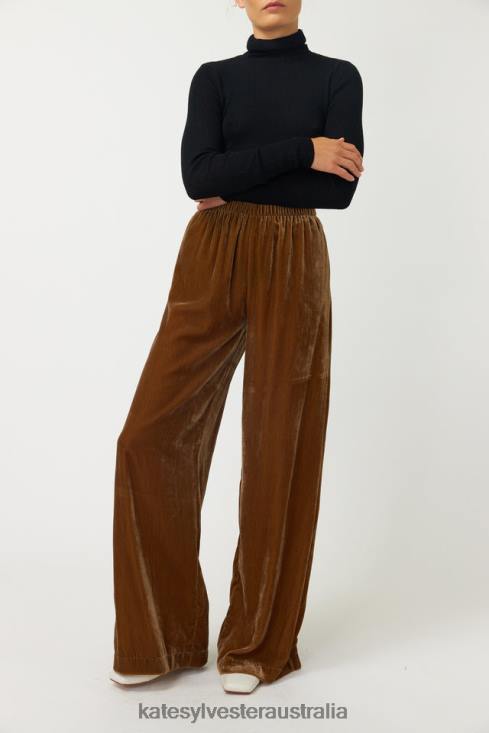 Koo Trouser Gold Kate Sylvester Women Clothing 4T0D51