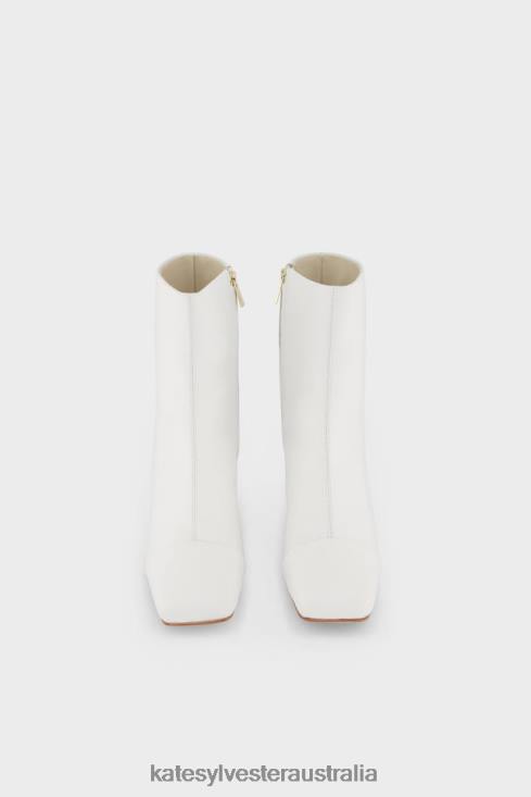 Square toe boot White Kate Sylvester Women Shoes 4T0D81