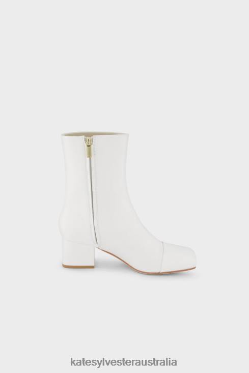 Square toe boot White Kate Sylvester Women Shoes 4T0D81