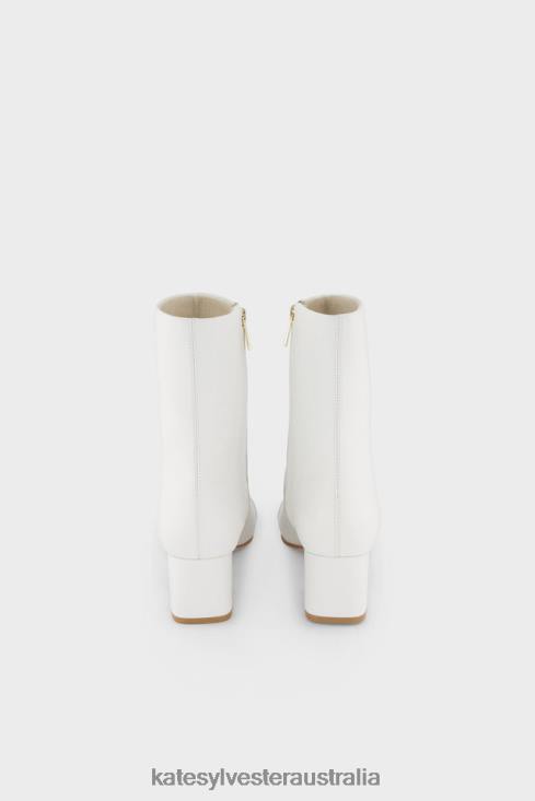 Square toe boot White Kate Sylvester Women Shoes 4T0D81